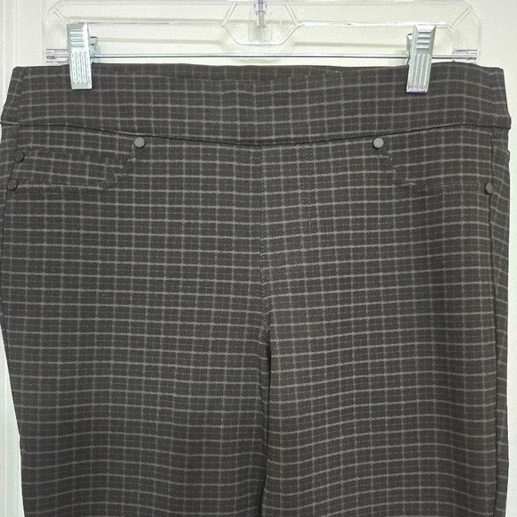 Liverpool Plaid Dress Pants Slim Tapered Stretch Trouser Size 10 - Picture 3 of 9